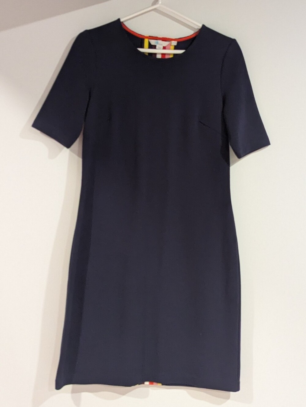Boden Navy Ribbed Dress US6R